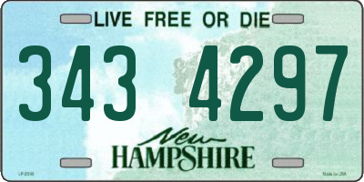 NH license plate 3434297