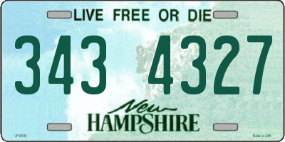 NH license plate 3434327