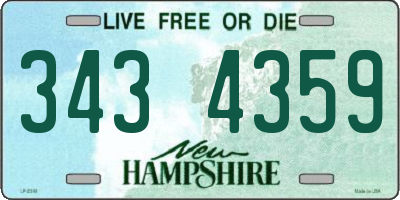 NH license plate 3434359