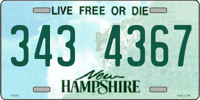 NH license plate 3434367