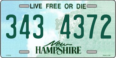 NH license plate 3434372