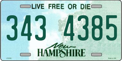 NH license plate 3434385