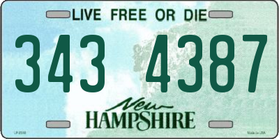 NH license plate 3434387