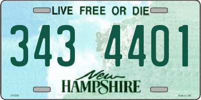 NH license plate 3434401