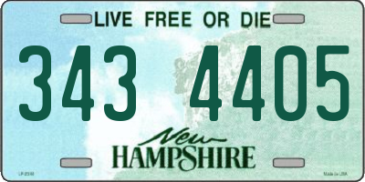 NH license plate 3434405