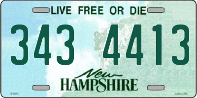 NH license plate 3434413