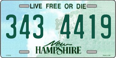 NH license plate 3434419