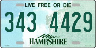 NH license plate 3434429