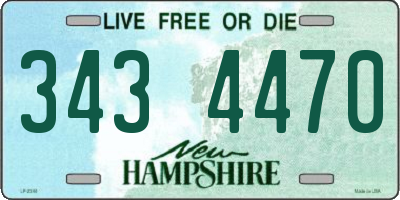 NH license plate 3434470