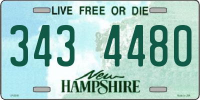 NH license plate 3434480