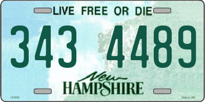 NH license plate 3434489