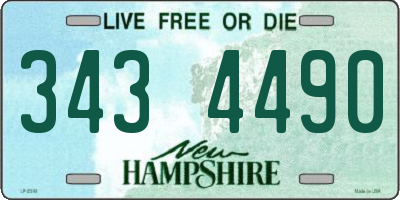 NH license plate 3434490