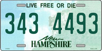 NH license plate 3434493