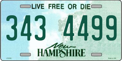 NH license plate 3434499