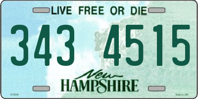 NH license plate 3434515