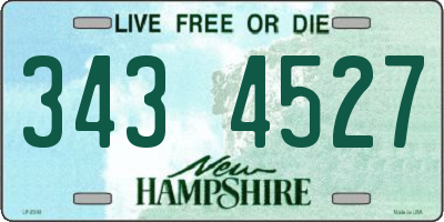NH license plate 3434527