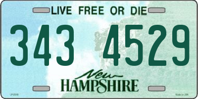 NH license plate 3434529