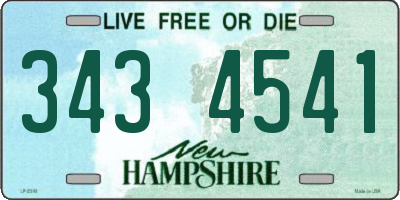 NH license plate 3434541