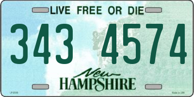NH license plate 3434574