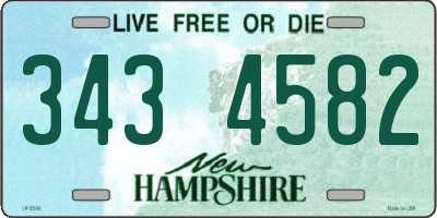NH license plate 3434582