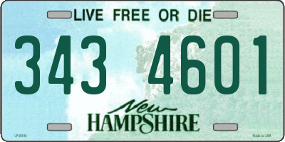 NH license plate 3434601