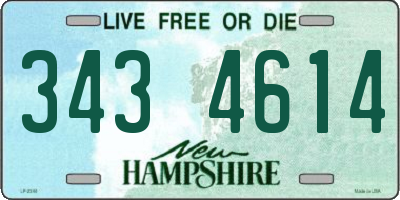 NH license plate 3434614