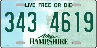 NH license plate 3434619