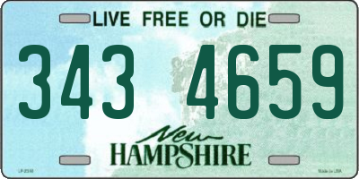 NH license plate 3434659