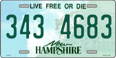 NH license plate 3434683