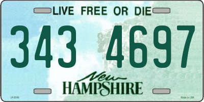 NH license plate 3434697