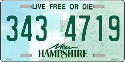 NH license plate 3434719