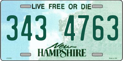 NH license plate 3434763