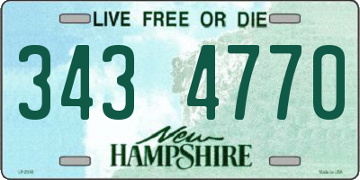 NH license plate 3434770