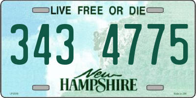 NH license plate 3434775