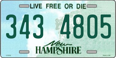 NH license plate 3434805