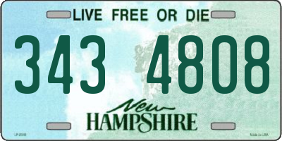 NH license plate 3434808