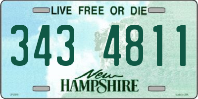 NH license plate 3434811