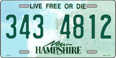 NH license plate 3434812