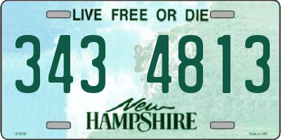 NH license plate 3434813