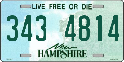 NH license plate 3434814