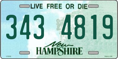NH license plate 3434819