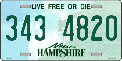 NH license plate 3434820