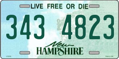 NH license plate 3434823