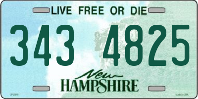 NH license plate 3434825