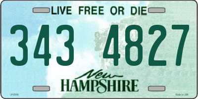 NH license plate 3434827