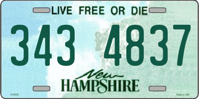 NH license plate 3434837