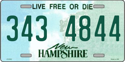 NH license plate 3434844