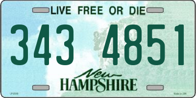 NH license plate 3434851