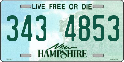 NH license plate 3434853