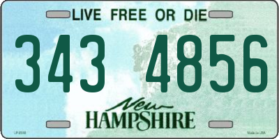 NH license plate 3434856